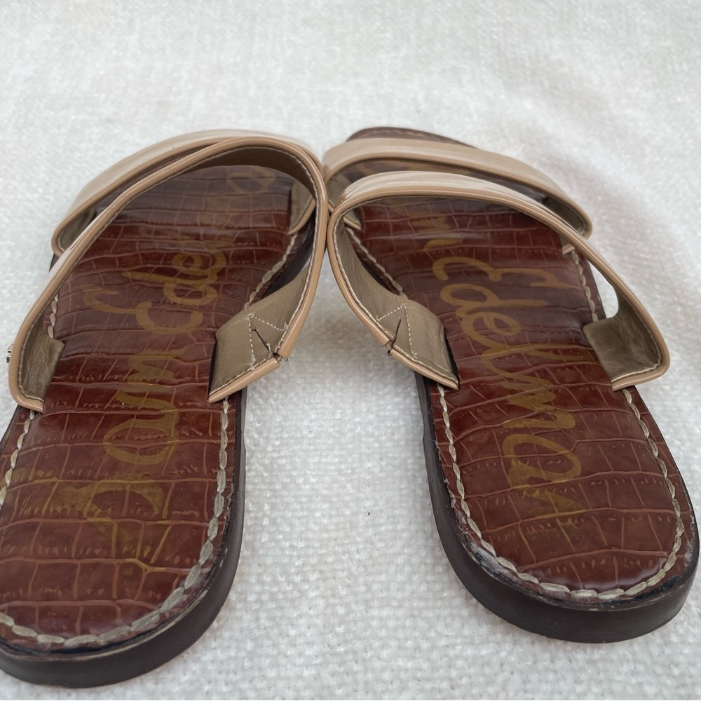 Sam Edelman Haydee Womens Tan Brown Slip On Slide Sandal Size US 6 1/2 W - Picture 4 of 12